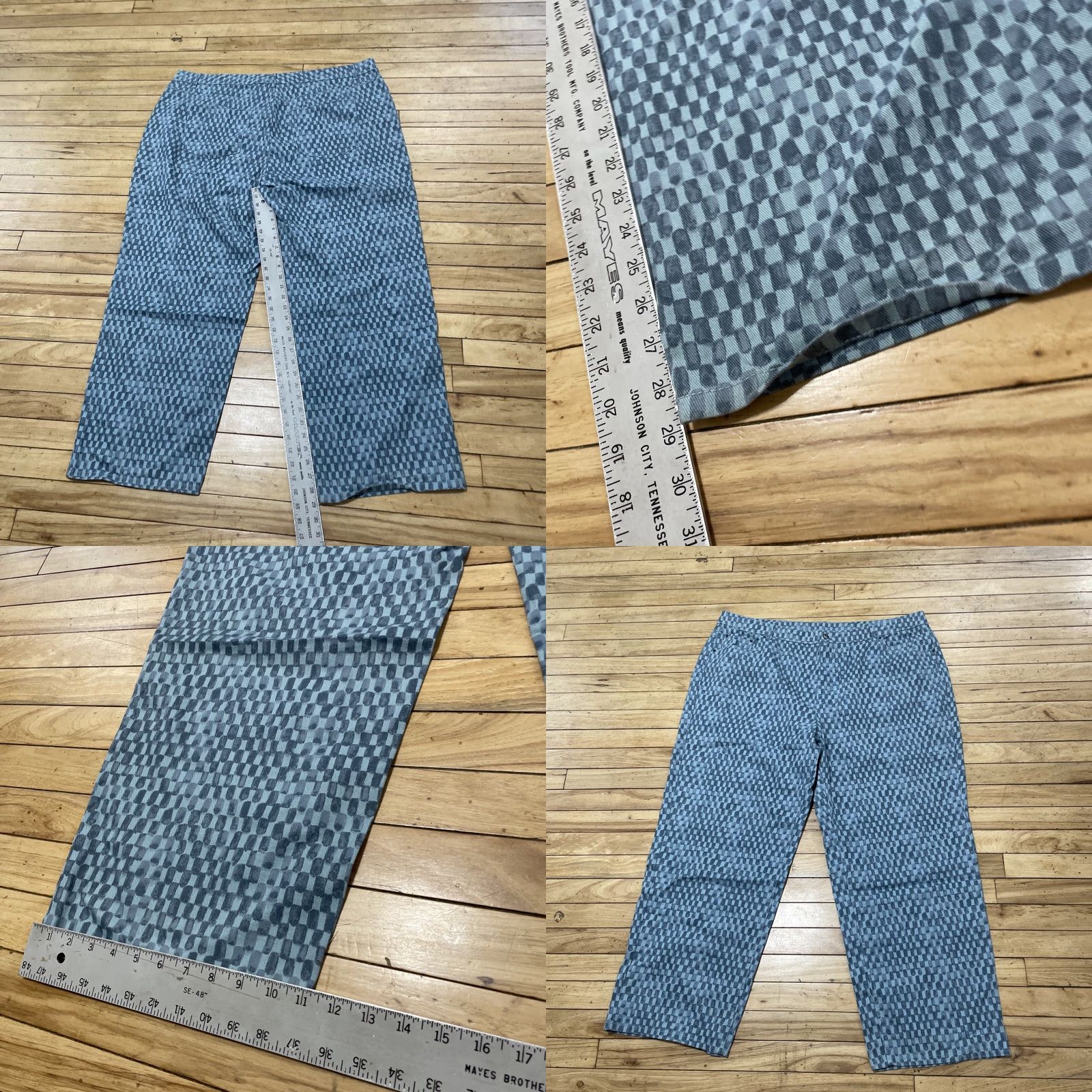 Vintage Future Collective Jeans Women 20 Gabriella Karefa-Johnson Checkered Print Jeans Size 42" / US 20 - 8 Thumbnail