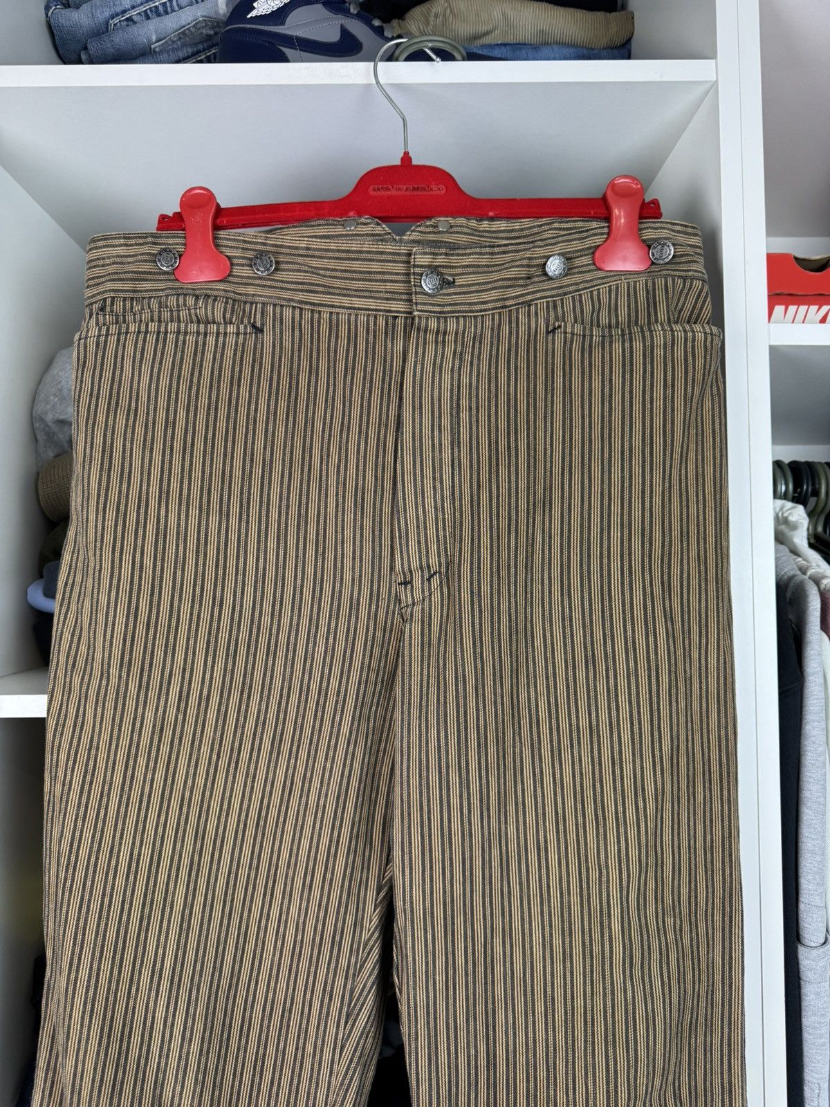 Other Vintage Wah Maker USA Buckle Back Striped Western Pants Size US 38 / EU 54 - 2 Thumbnail