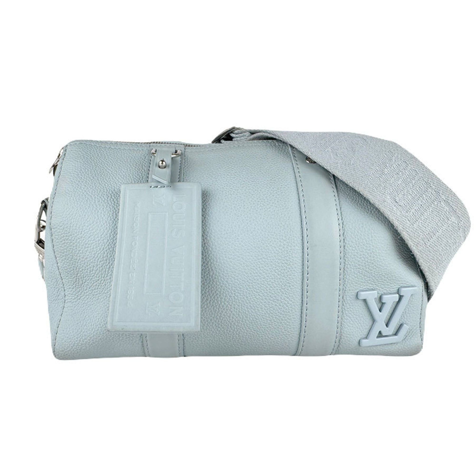 Louis Vuitton Louis Vuitton Aerogram City Keepall Shoulder Bag in Light Blue and Silver, Women's, M23725 z8023 Size ONE SIZE - 1 Thumbnail