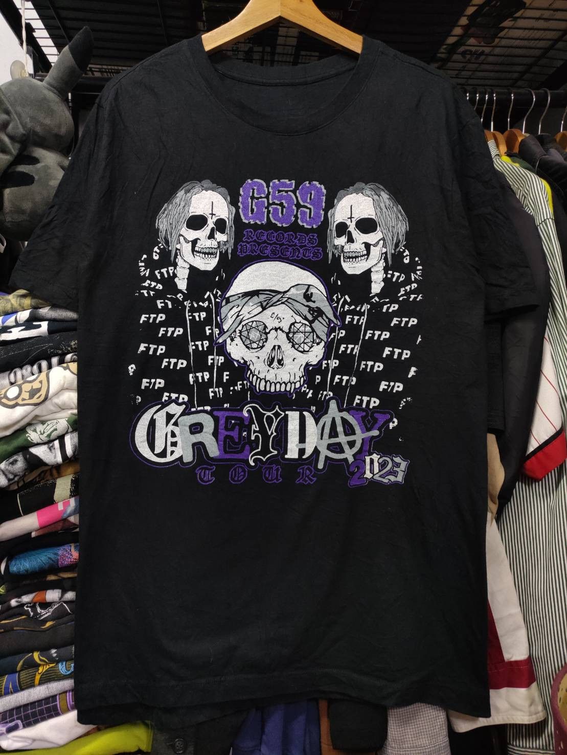 Fuck The Population × G59 Records G59 Suicideboys " Greyday 2023 " Promo Tour T-Shirt Size US L / EU 52-54 / 3 - 3 Thumbnail