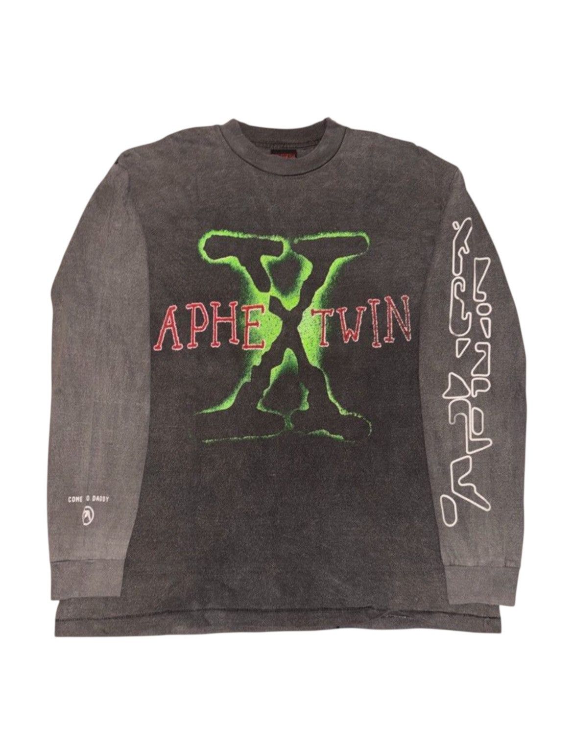 Band Tees Vintage Bootleg Aphex Twin Distressed Longsleeve Band Tshirt Size US L / EU 52-54 / 3 - 1 Thumbnail