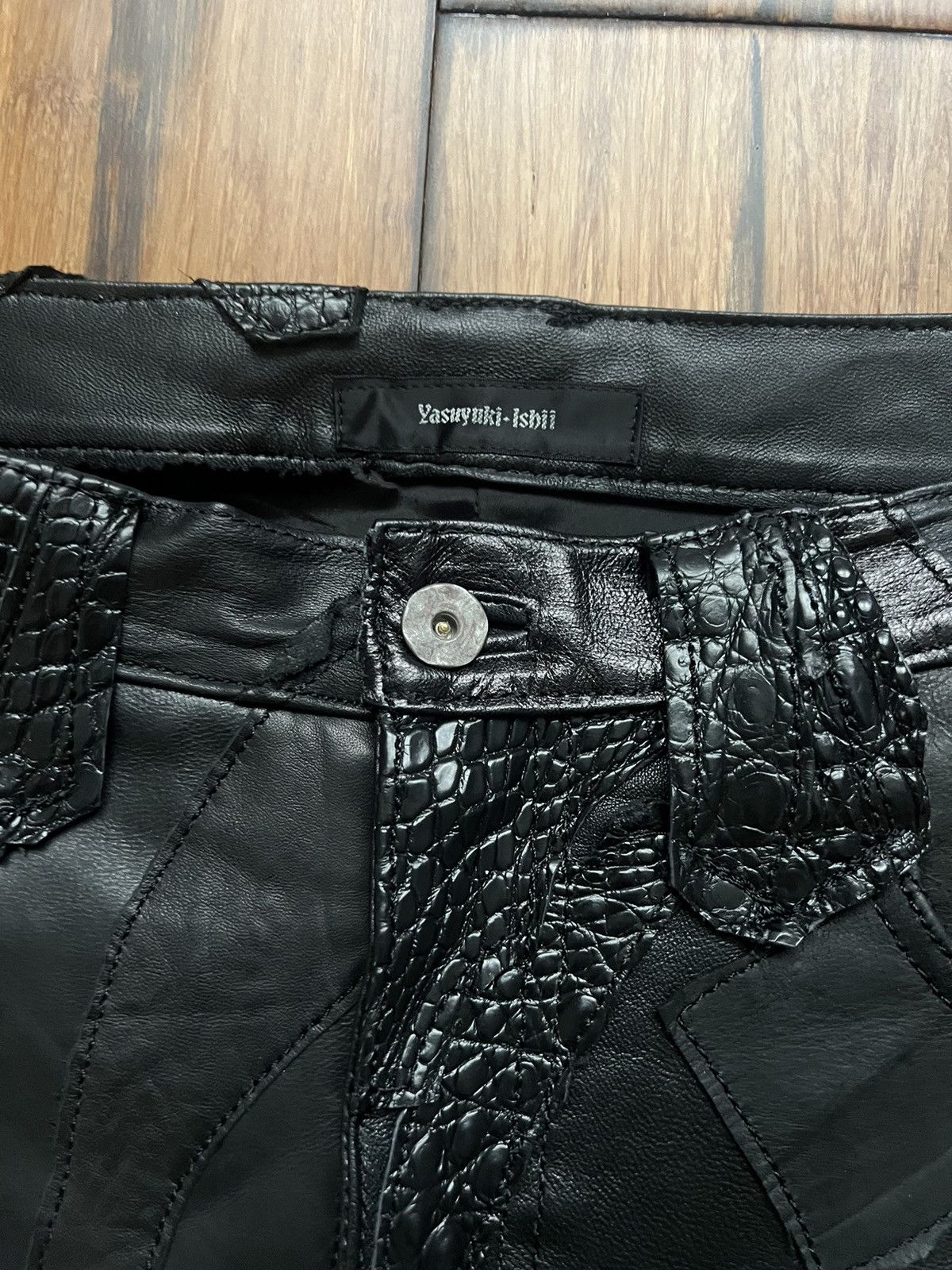 Yasuyuki Ishii Yasuyuki Ishii Leather Variation Patchwork Jeans Size US 34 / EU 50 - 7 Thumbnail