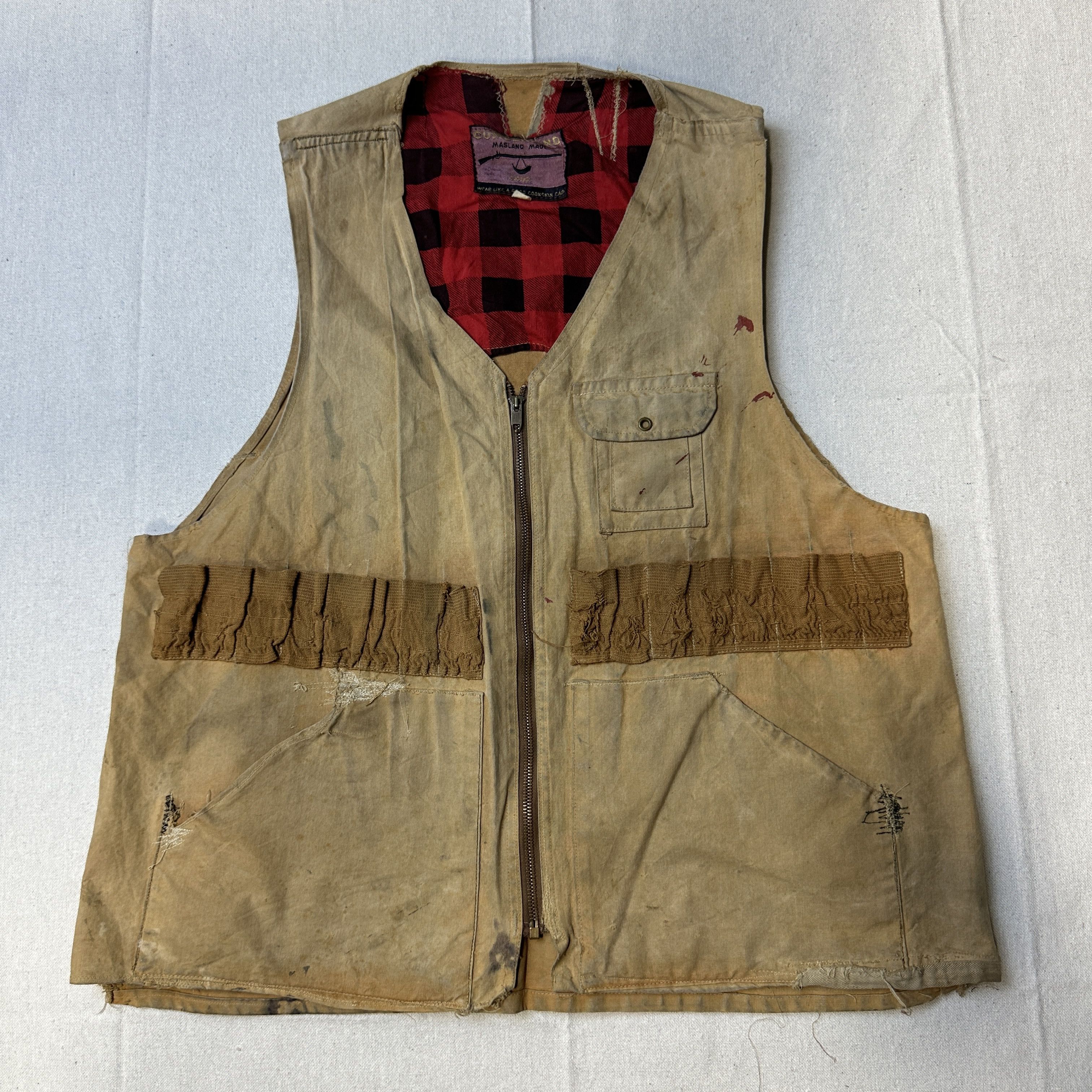 Ma+ Vintage Masland Made Canvas Hunting Vest Size M Size US M / EU 48-50 / 2 - 1 Thumbnail