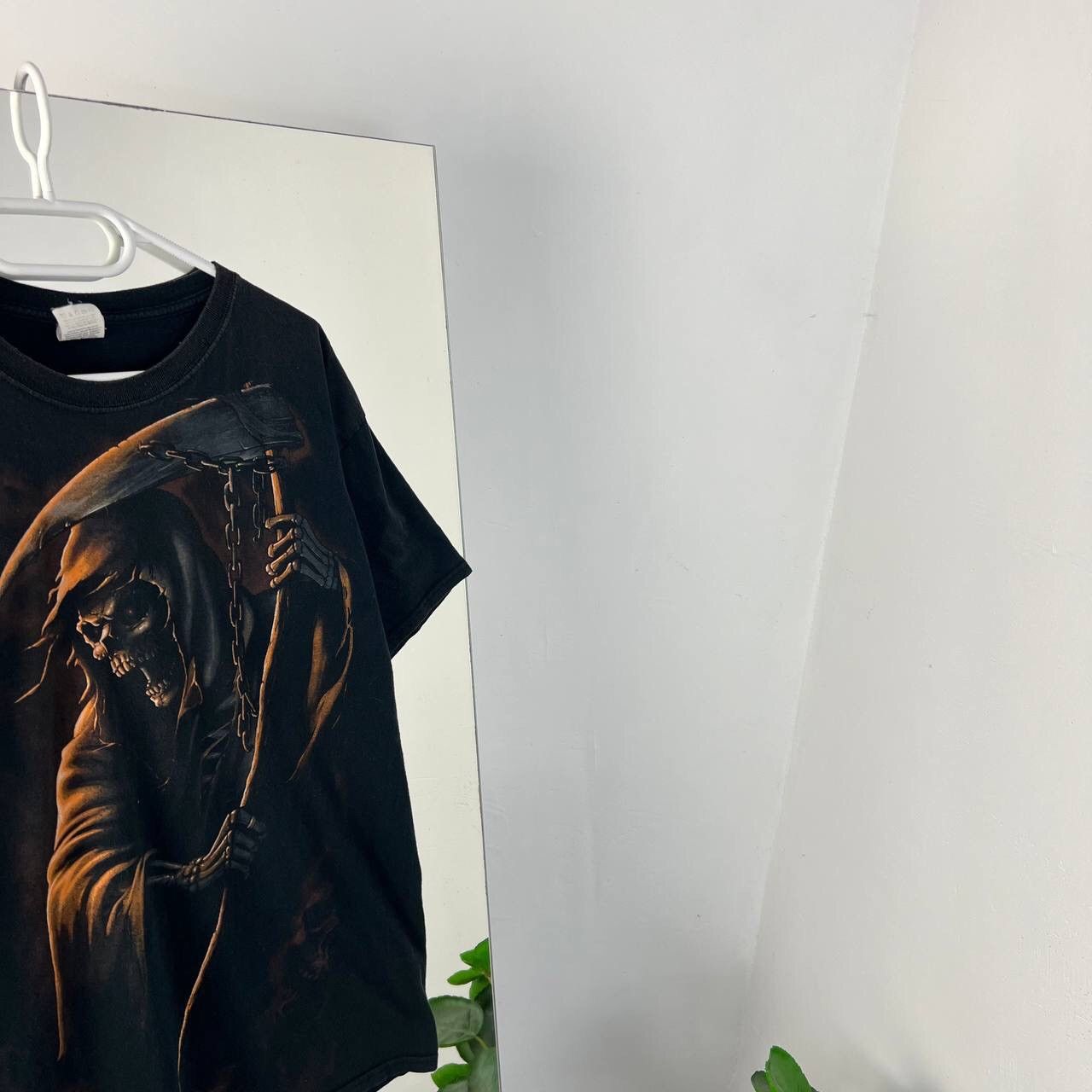Vintage Vintage Tee 666 Big Print Spiral Death With Scythe Horror Size US L / EU 52-54 / 3 - 2 Thumbnail