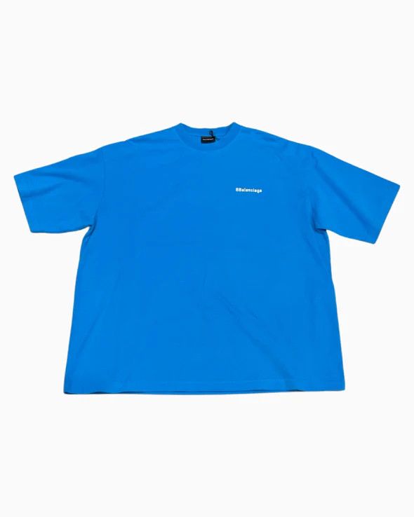 image of Balenciaga O1In1G0324 New Copyright Medium Fit T-Shirt In Blue, Men's (Size XS)