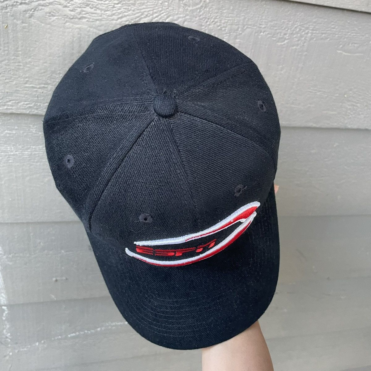 Drew Pearson Vintage ESPN Drew Pearson Black Wool Strapback Hat NWOT Size ONE SIZE - 6 Thumbnail