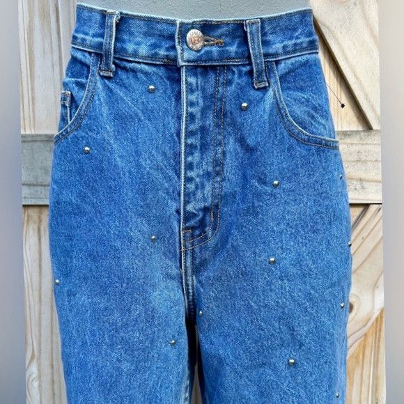 Other Vintage 80s Fredericks of Hollywood Studded Mom Jeans Size 28" / US 6 / IT 42 - 2 Thumbnail
