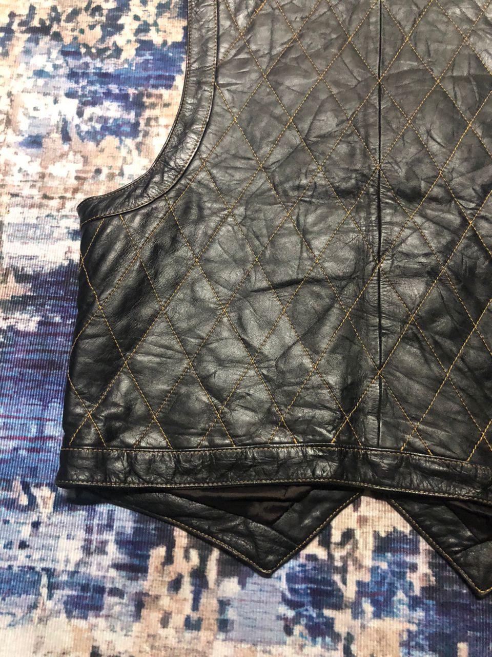 Genuine Leather Vintage Acropole Only Leather Quilted Vest Size US M / EU 48-50 / 2 - 9 Thumbnail