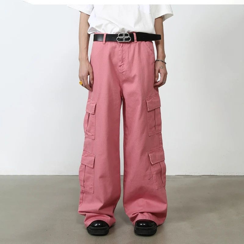 Jean × Vintage Cargo Wide Leg Denim Jeans Size US 28 / EU 44 - 1 Thumbnail