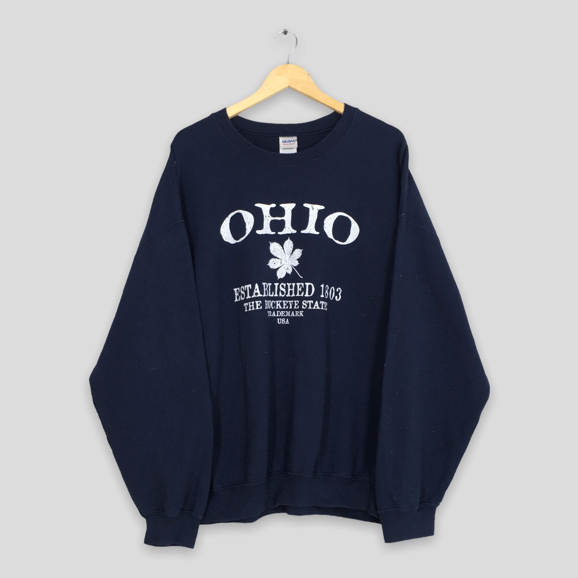 NCAA Vintage Ohio State Buckeyes Ncaa Blue Sweatshirt XXLarge Size US XXL / EU 58 / 5 - 1 Thumbnail