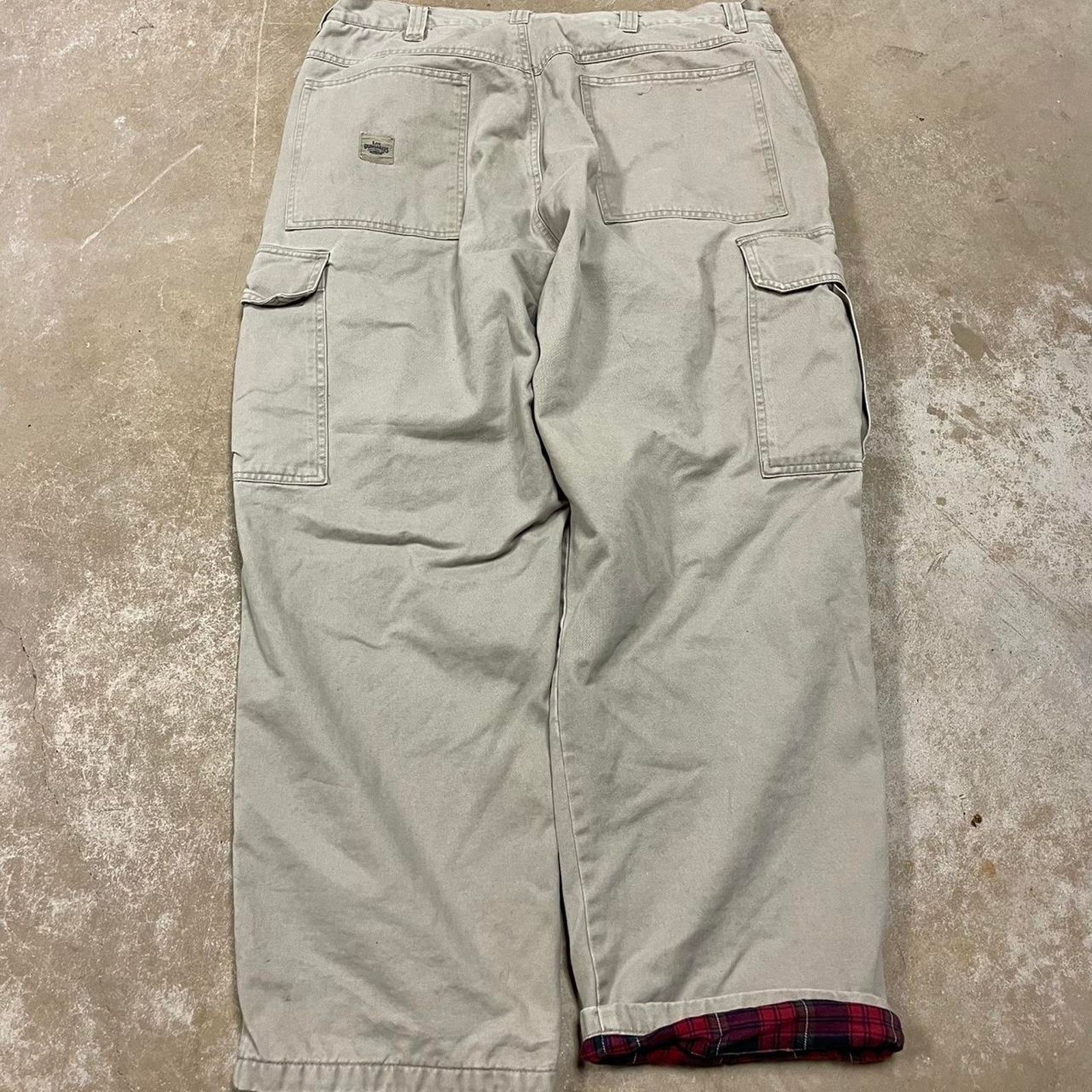 Lee Lee dungarees tan cargo flannel lined pants Size 38x30 Size US 38 / EU 54 - 1 Thumbnail