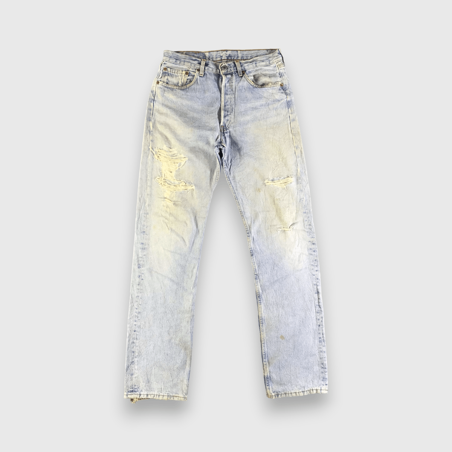 Levi's 90s Vintage Light Wash Levis 501 Jeans-J4599 Size US 31 - 1 Thumbnail