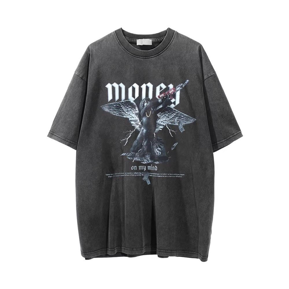 Japanese Brand × Vintage Funny little angel print washed and distressed T-shirt y2k Size US L / EU 52-54 / 3 - 1 Thumbnail