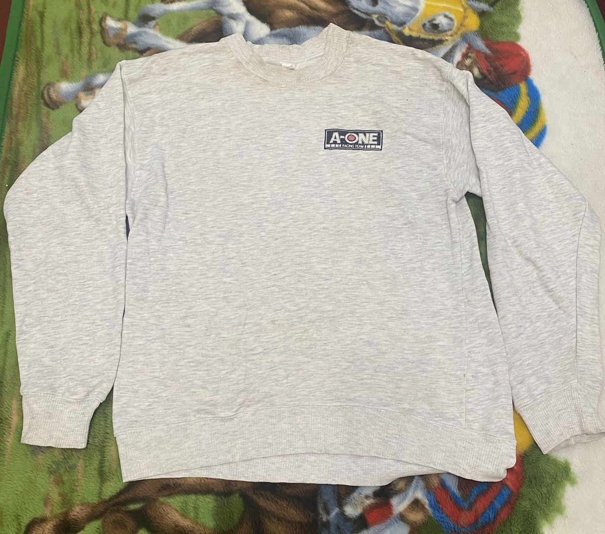 Japanese Brand VINTAGE A-ONE RACING TEAM JAPAN GO-KART SWEATSHIRT Size US L / EU 52-54 / 3 - 2 Thumbnail