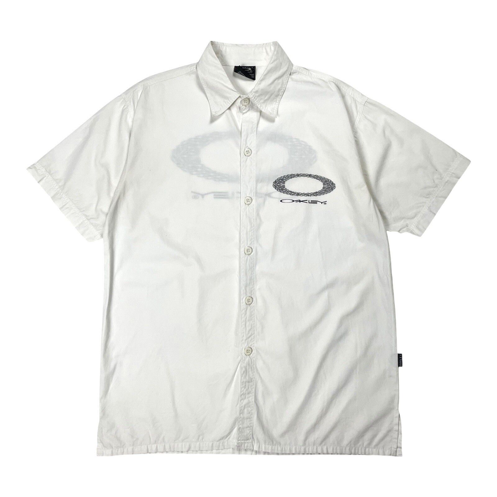 Oakley Oakley Software Button Up Shirt Short Sleeve White M VTG Y2K Size US M / EU 48-50 / 2 - 2 Thumbnail