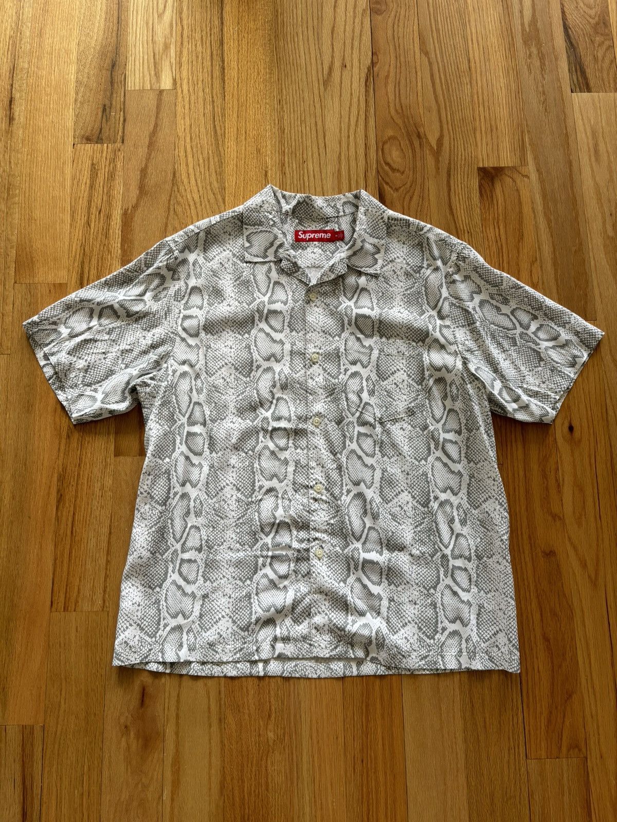 supreme snake skin s/s shirt rayon Supreme snake python rayon