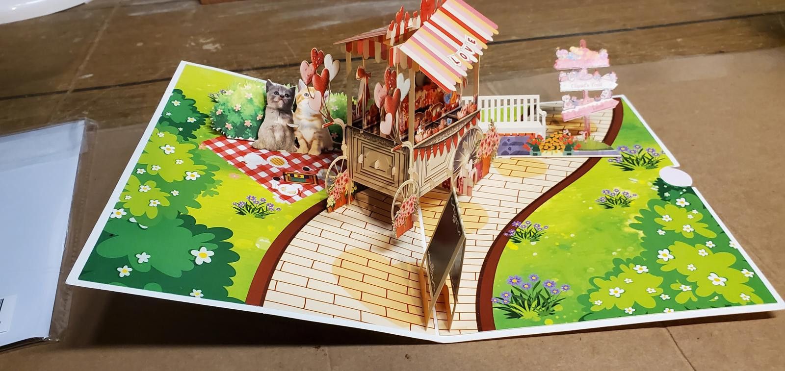 2120 Handcrafted Fun Pop-Up Ice Cream Cart Greeting Card - Get Yours Now! Size ONE SIZE - 1 Thumbnail