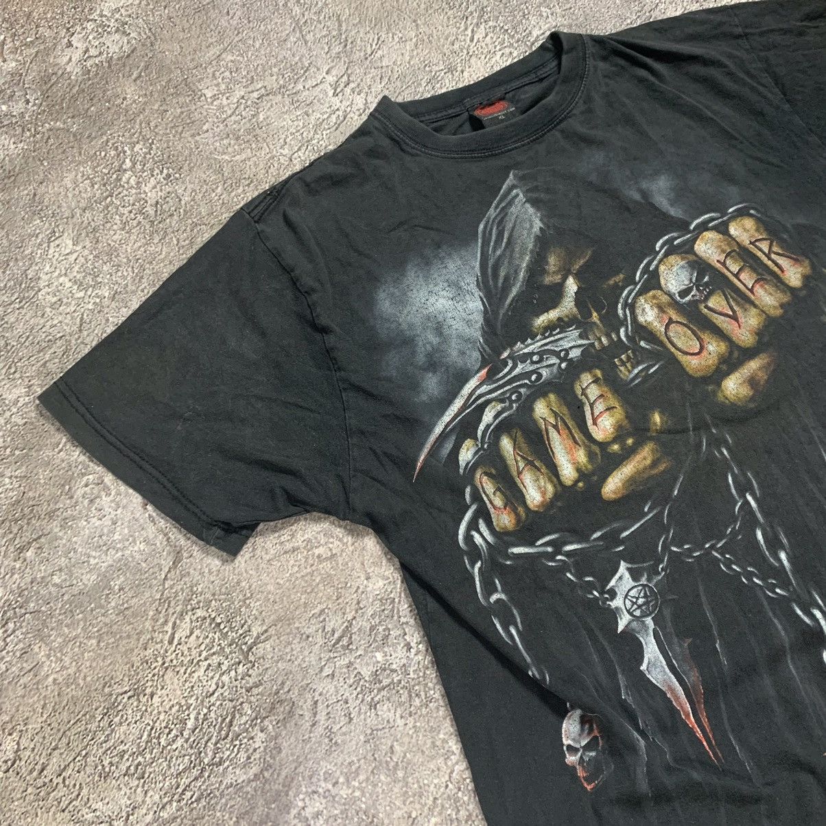 Vintage Vintage 90s Horror Skeleton Graphic Tee Grunge Dark Y2K XL Size US XL / EU 56 / 4 - 2 Thumbnail