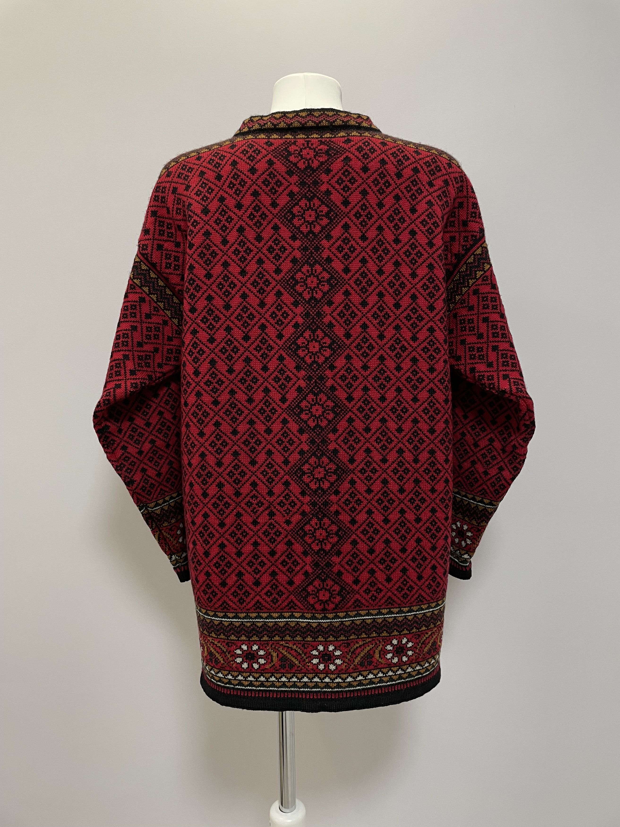 Dale Of Norway DALE OF NORWAY Casual Cardigan Wool Floral Sweater Button Size L / US 10 / IT 46 - 3 Thumbnail