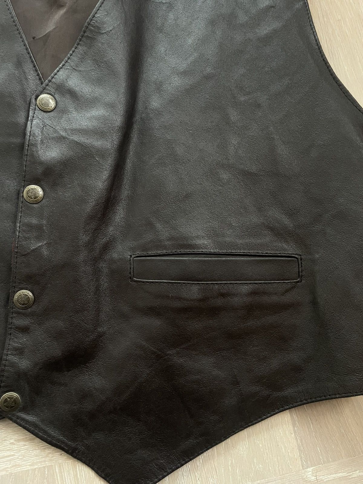 Genuine Leather × Vintage Leather Vest Size US XL / EU 56 / 4 - 5 Thumbnail
