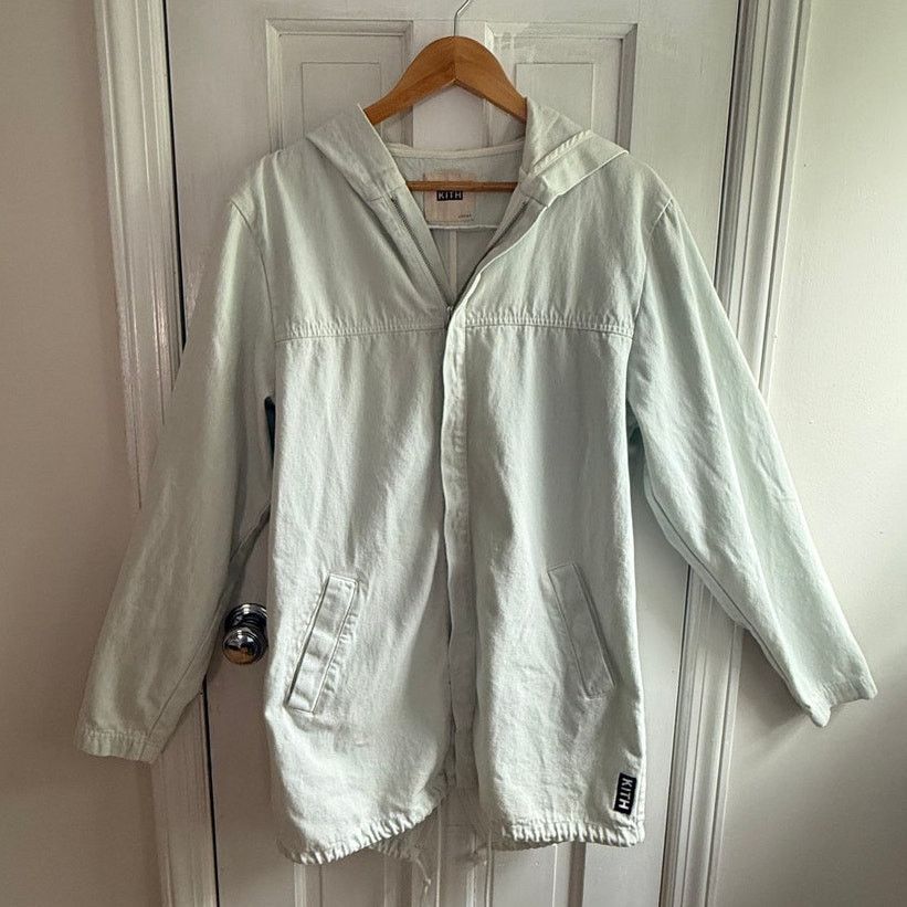 Kith Kith Denim Hooded Anorak Jacket Mint Light Wash Size Large Size US L / EU 52-54 / 3 - 1 Thumbnail