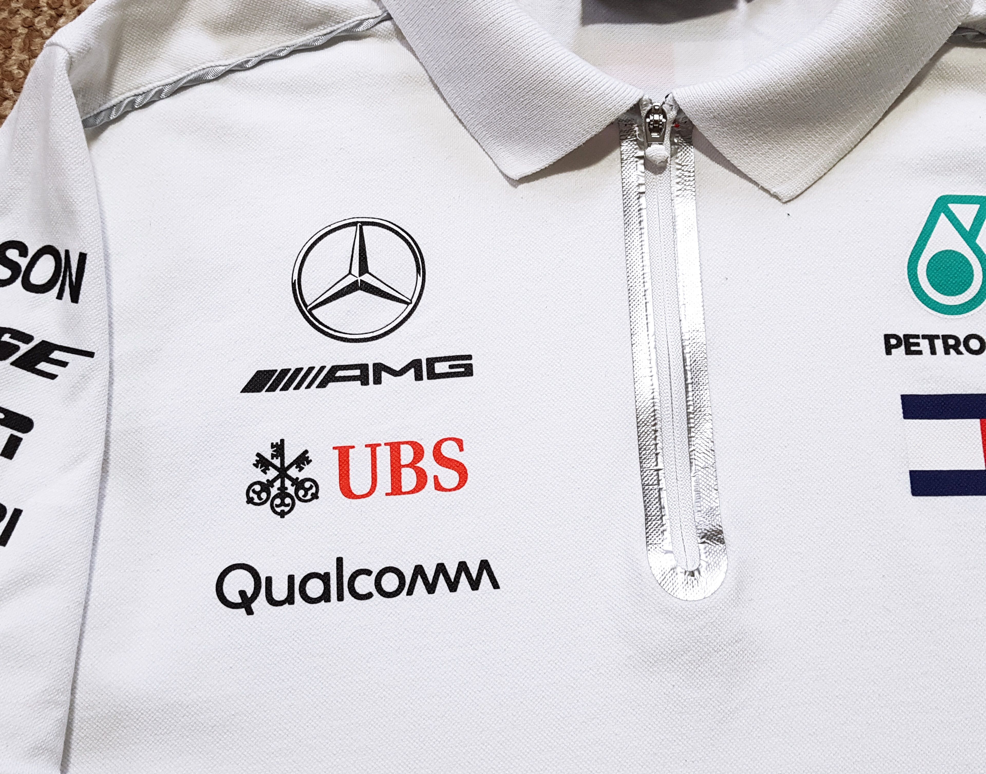 Formula 1 Mercedes AMG Petronas F1 Team Polo Shirt Qualcomm Bose sz M Size US M / EU 48-50 / 2 - 7 Thumbnail
