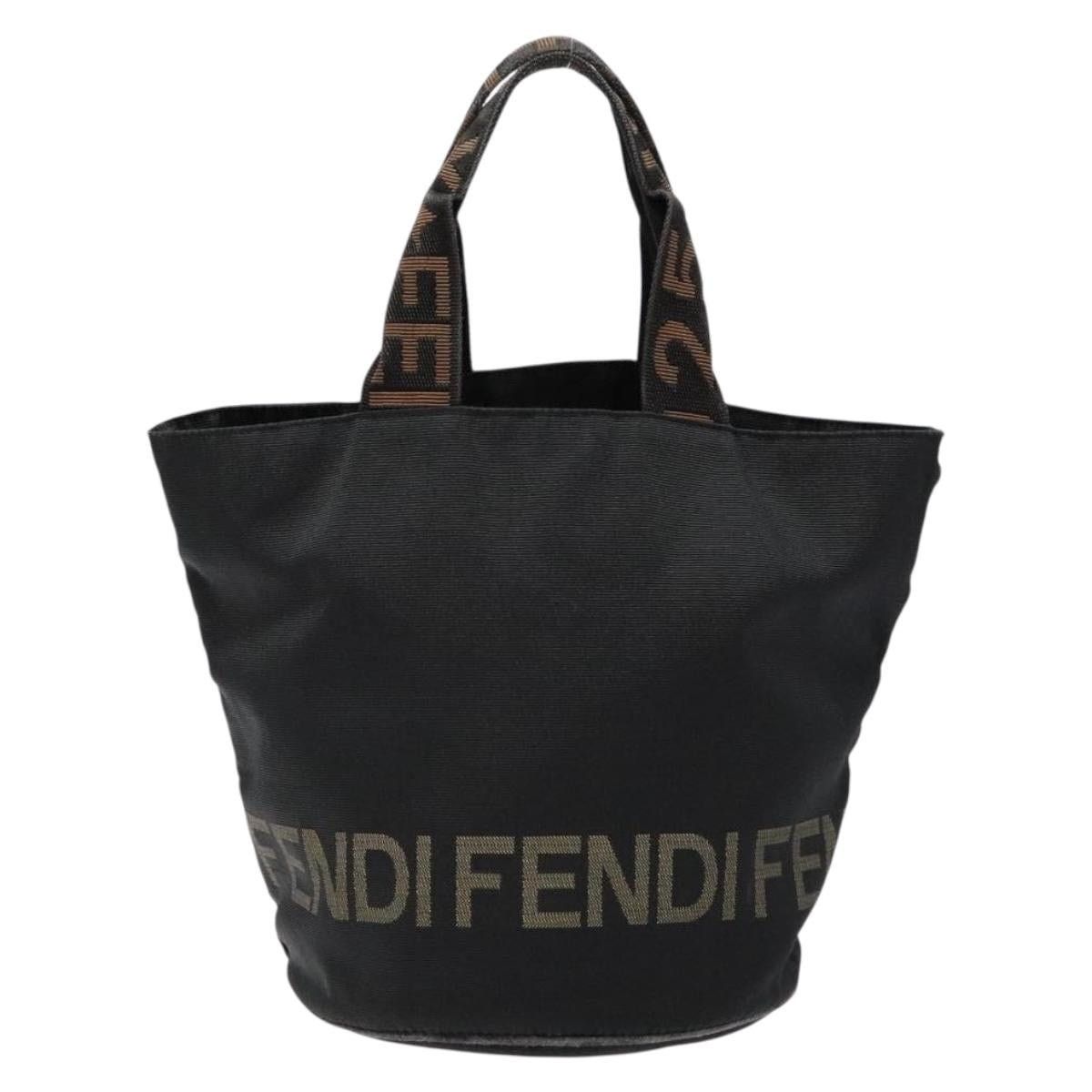 Fendi FENDI Hand Bag Canvas Black Brown Gold Size ONE SIZE - 2 Thumbnail