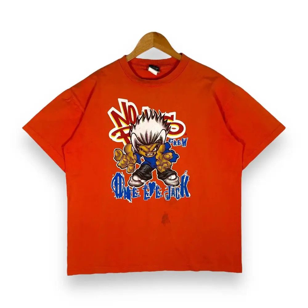 Vintage Vintage 00's NO RULES One Eye Jack Streetwear Hip-Hop Tee Size US L / EU 52-54 / 3 - 1 Thumbnail