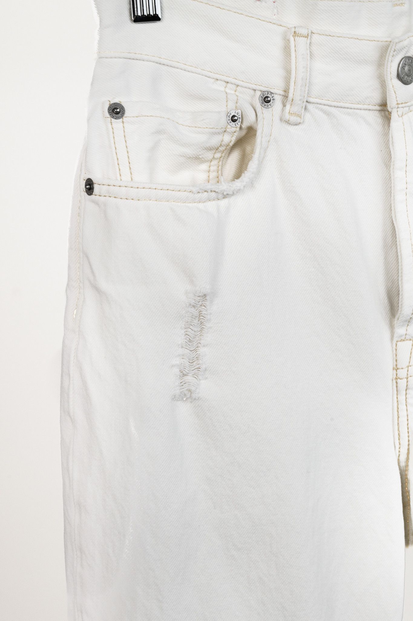 Acne Studios Acne Studios White Distressed High-waisted Jeans Size 27" / US 4 / IT 40 - 5 Thumbnail