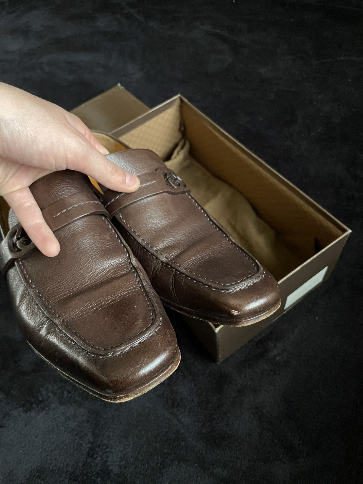 Gucci Vintage Loafers Gucci Leather Shoes Men‘s Size 41 Size US 8 / EU 41 - 10 Thumbnail