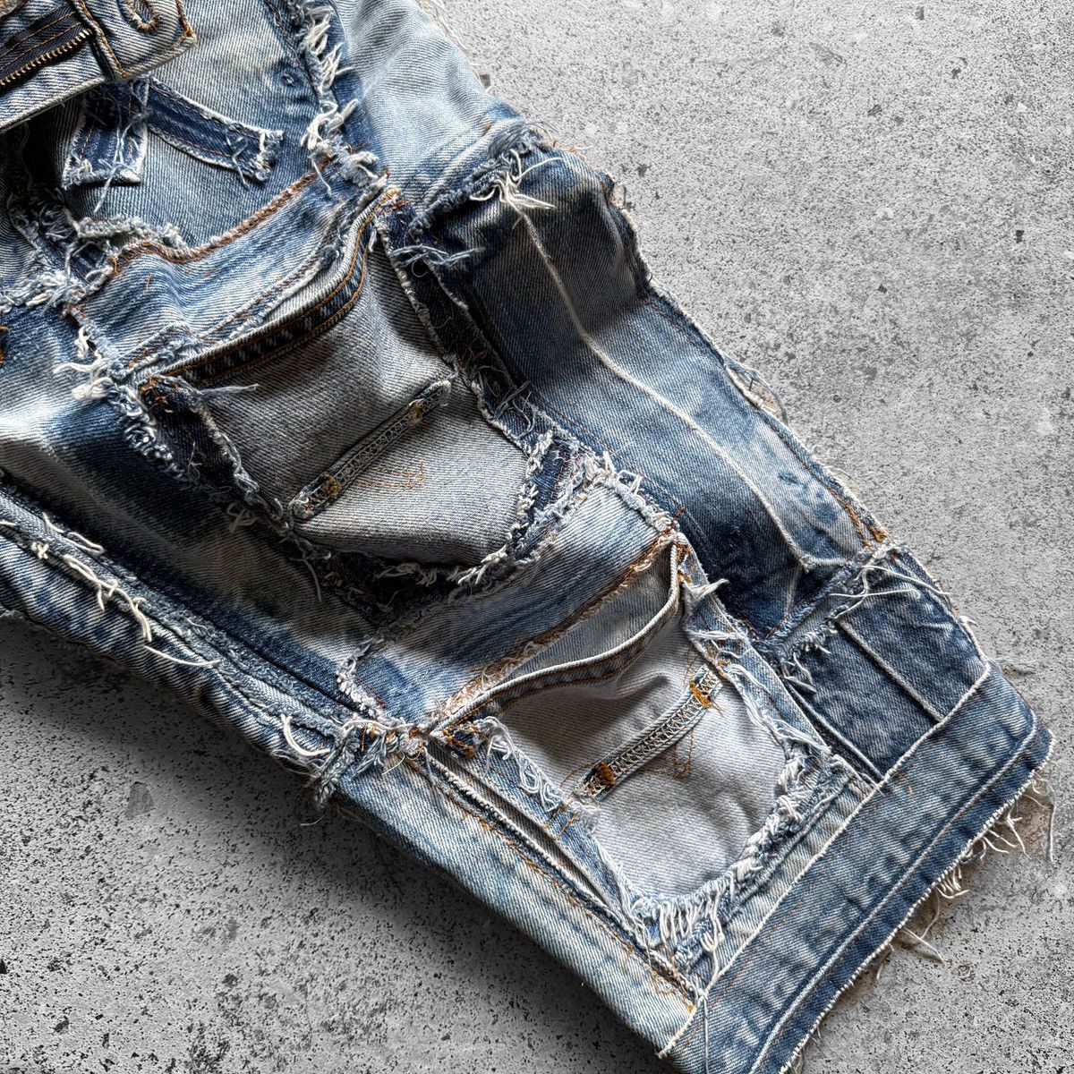 Levi's Levis 512 Mens Rare Boro Patchwork Deconstructed Shorts Size US 32 / EU 48 - 5 Thumbnail