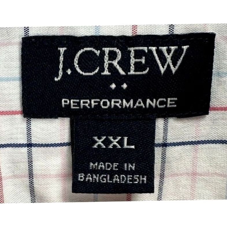 J.Crew J.CREW Button Up Shirt Mens 2XL White Plaid Performance Slim Long Sleeve Button-Up Shirt Size US XXL / EU 58 / 5 - 4 Thumbnail
