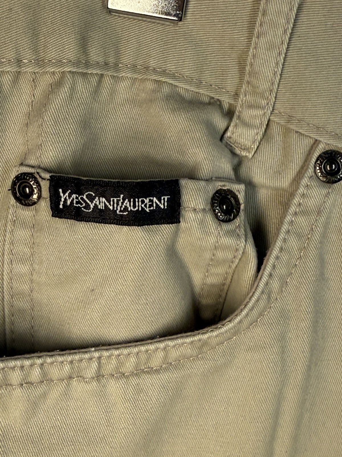 Yves Saint Laurent 34x32 YSL Jeans Beige Denim Pants Casual Old Money Size US 34 / EU 50 - 5 Thumbnail