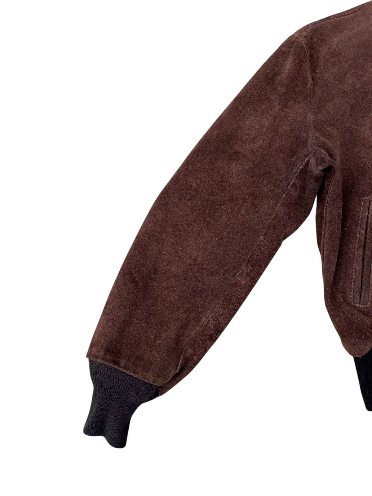 Schott 80s Schott Brown Suede Leather Bomber Jacket Size US L / EU 52-54 / 3 - 8 Thumbnail