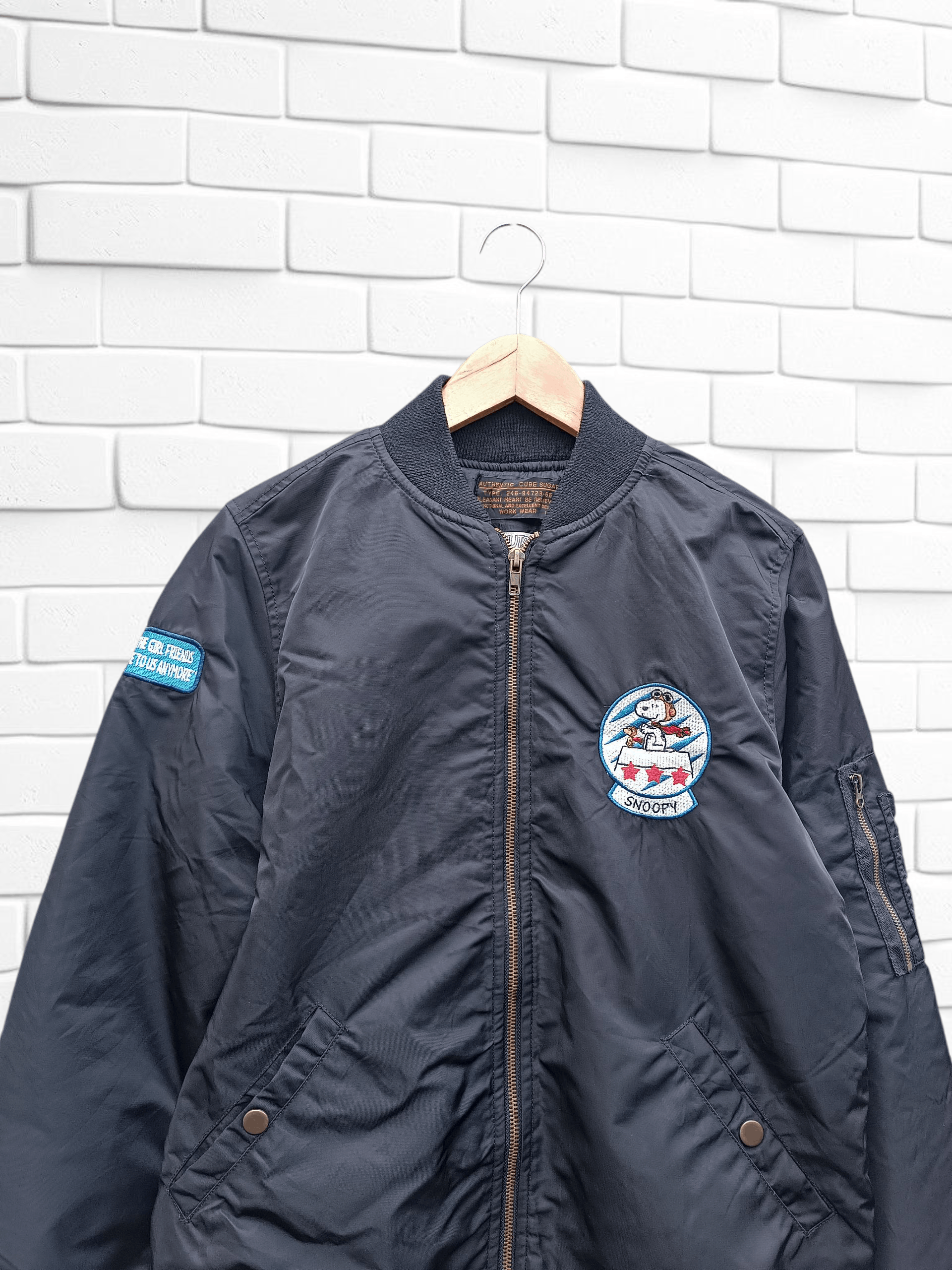 Peanuts Vintage Peanuts Snoopy Nylon Twil Jacket Embroidered Patches Size US M / EU 48-50 / 2 - 3 Thumbnail