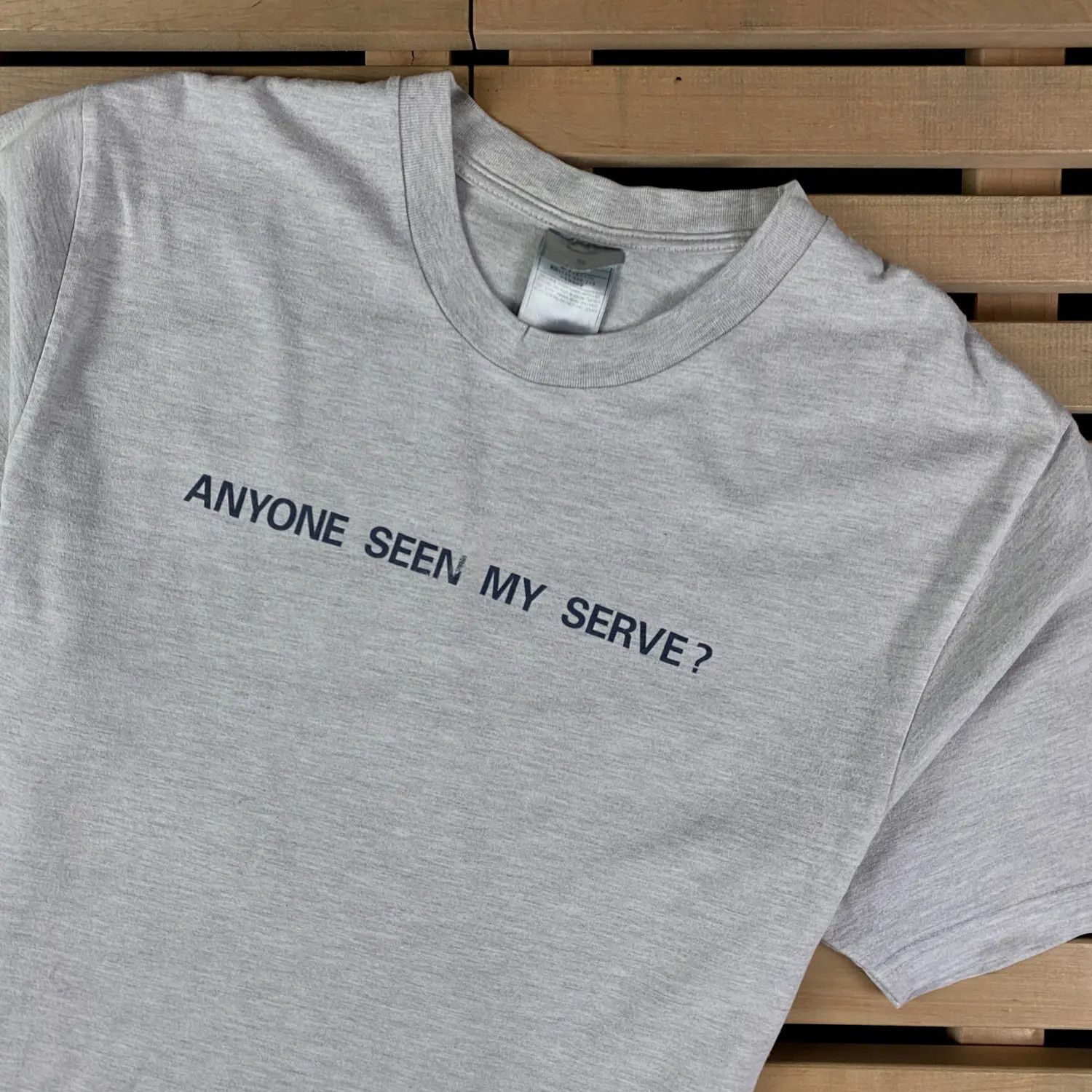 Nike Men’s Vintage T-Shirt Nike Tennis Big Print Gray Size M Size US M / EU 48-50 / 2 - 3 Thumbnail