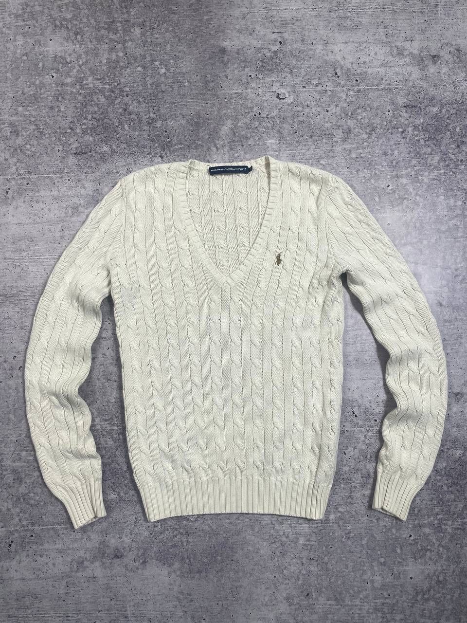 Polo Ralph Lauren Vintage Polo Ralph Lauren V Neck Knitted Sweater Y2K Size M / US 6-8 / IT 42-44 - 1 Thumbnail