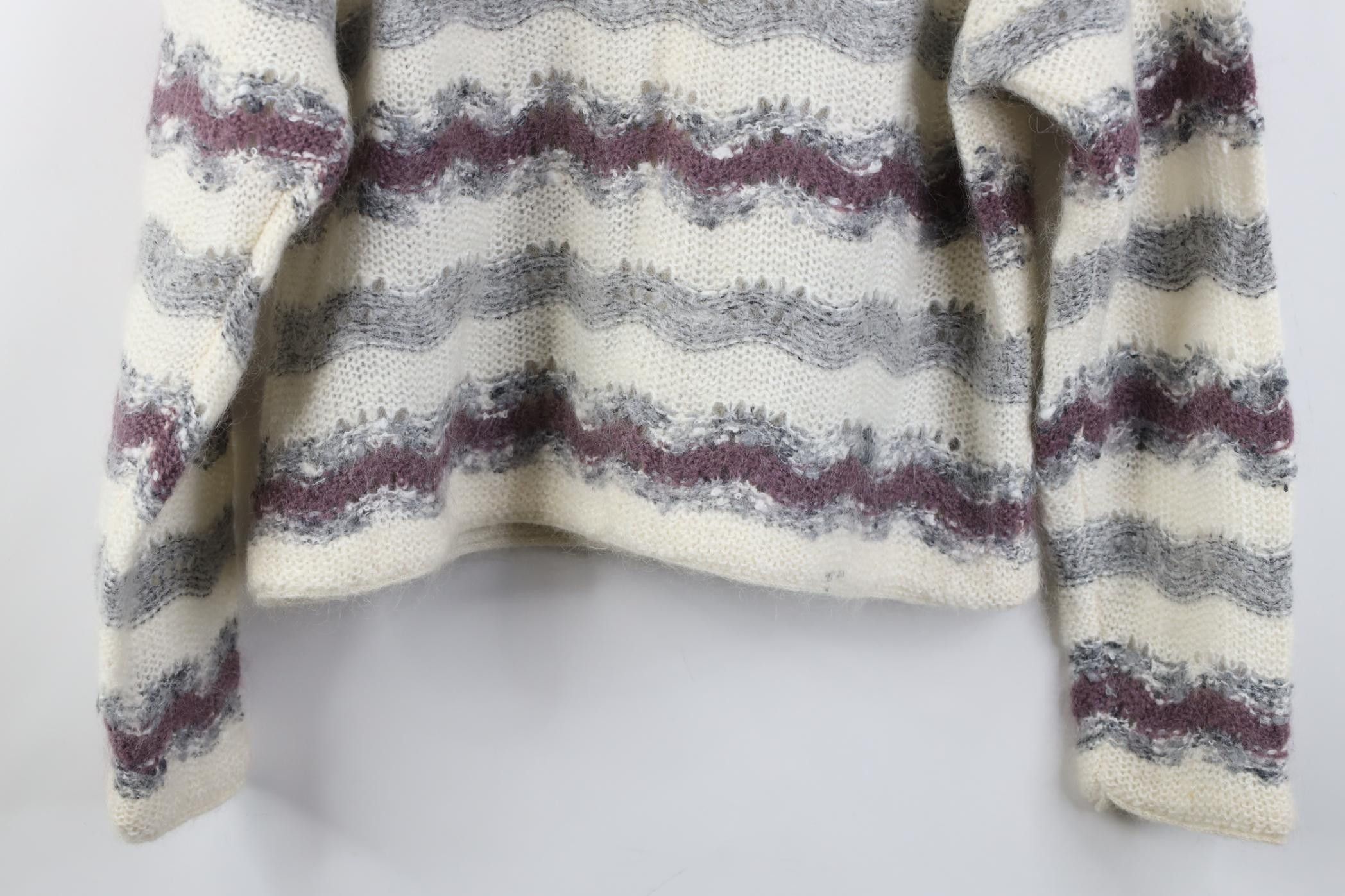 Vintage Vintage 90s Streetwear Mohair Blend Knit Cropped Sweater Size L / US 10 / IT 46 - 9 Thumbnail
