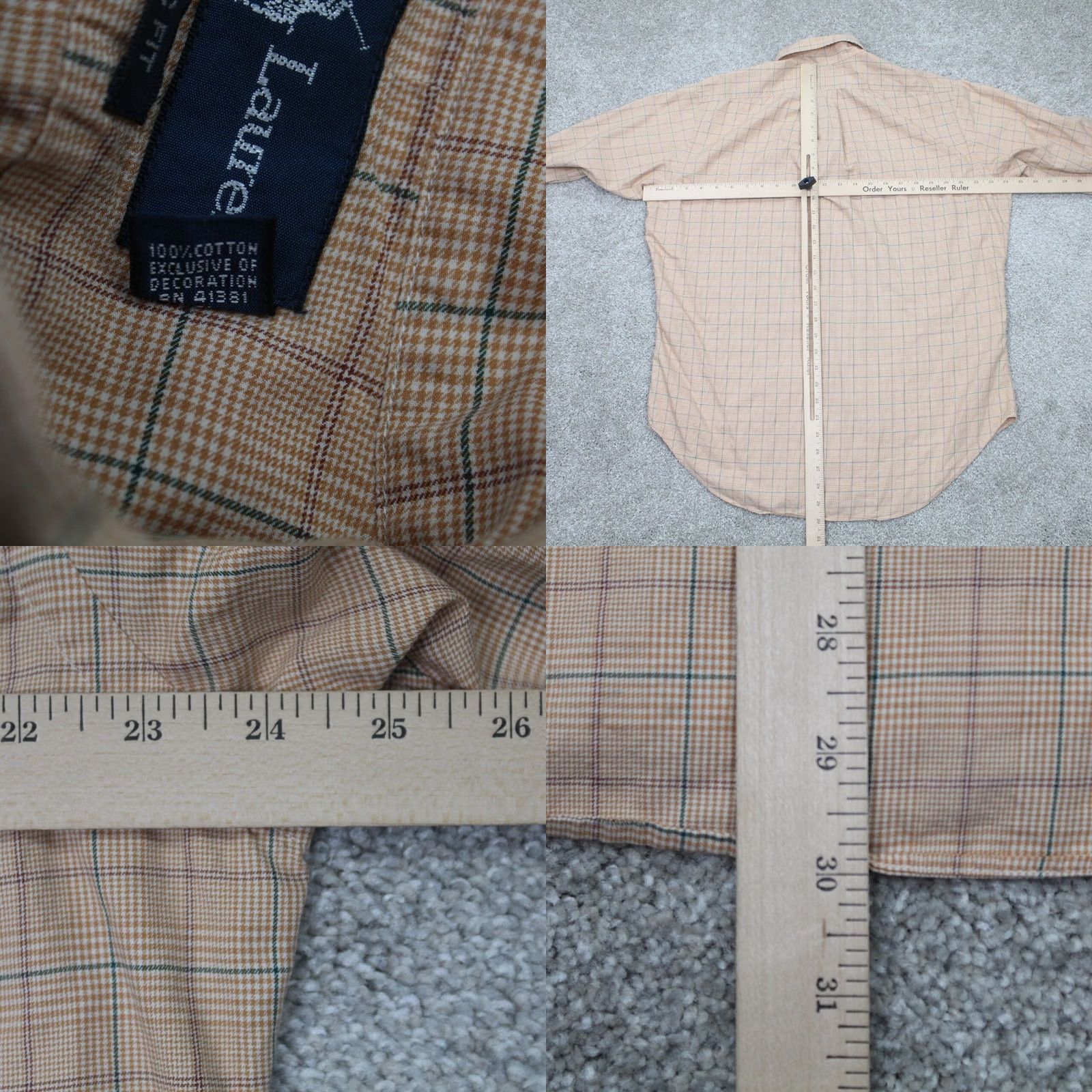 Ralph Lauren Ralph Lauren Shirt Mens 16 34/35 Orange Classic Fit 100% Cotton Long Sleeve Dress Shirt Mens Size US L / EU 52-54 / 3 - 8 Thumbnail