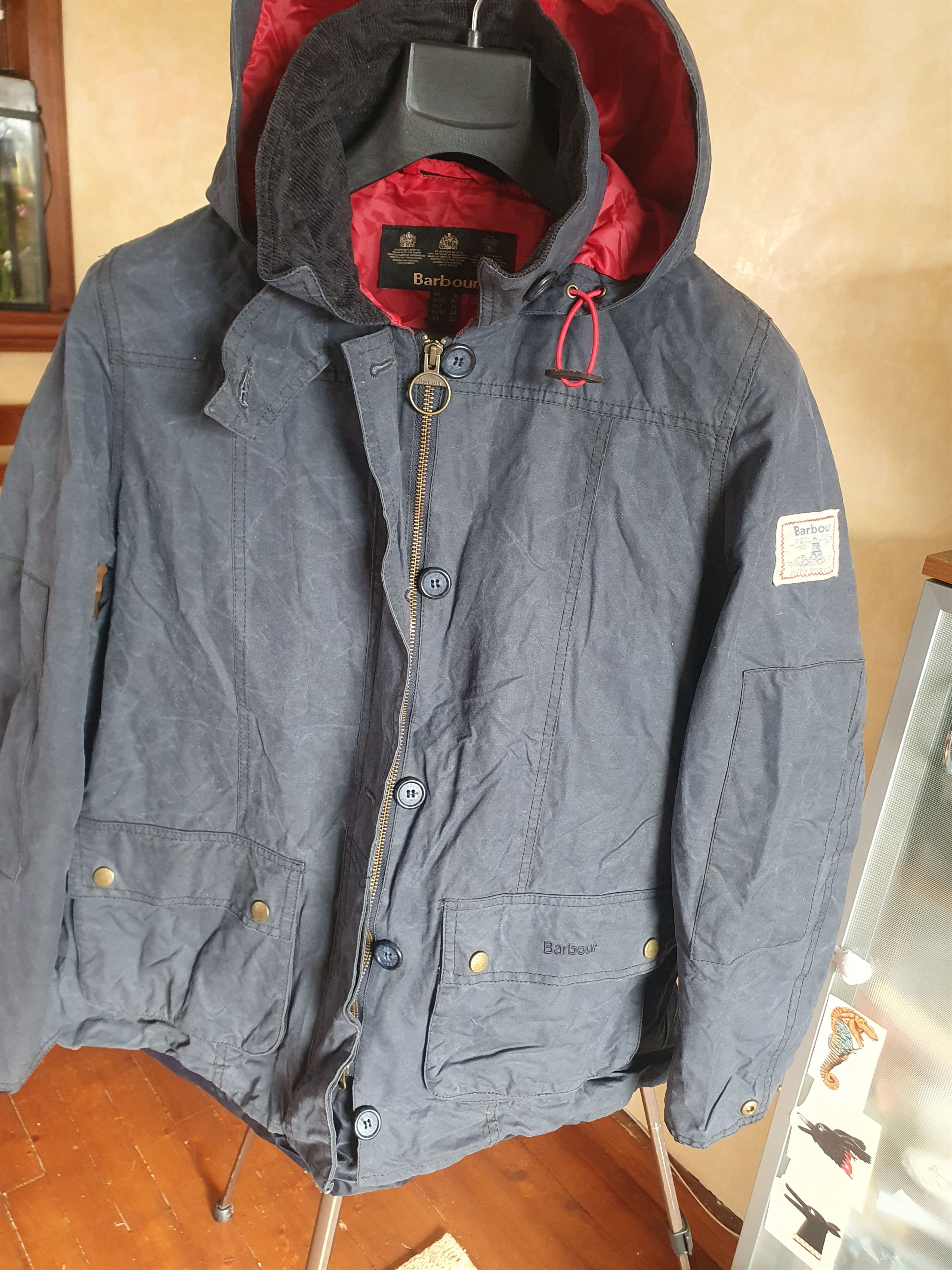 Barbour Barbour Womens Shore Waxed 2013 Jacket LWX0340NY92 Size XL / US 12-14 / IT 48-50 - 2 Thumbnail