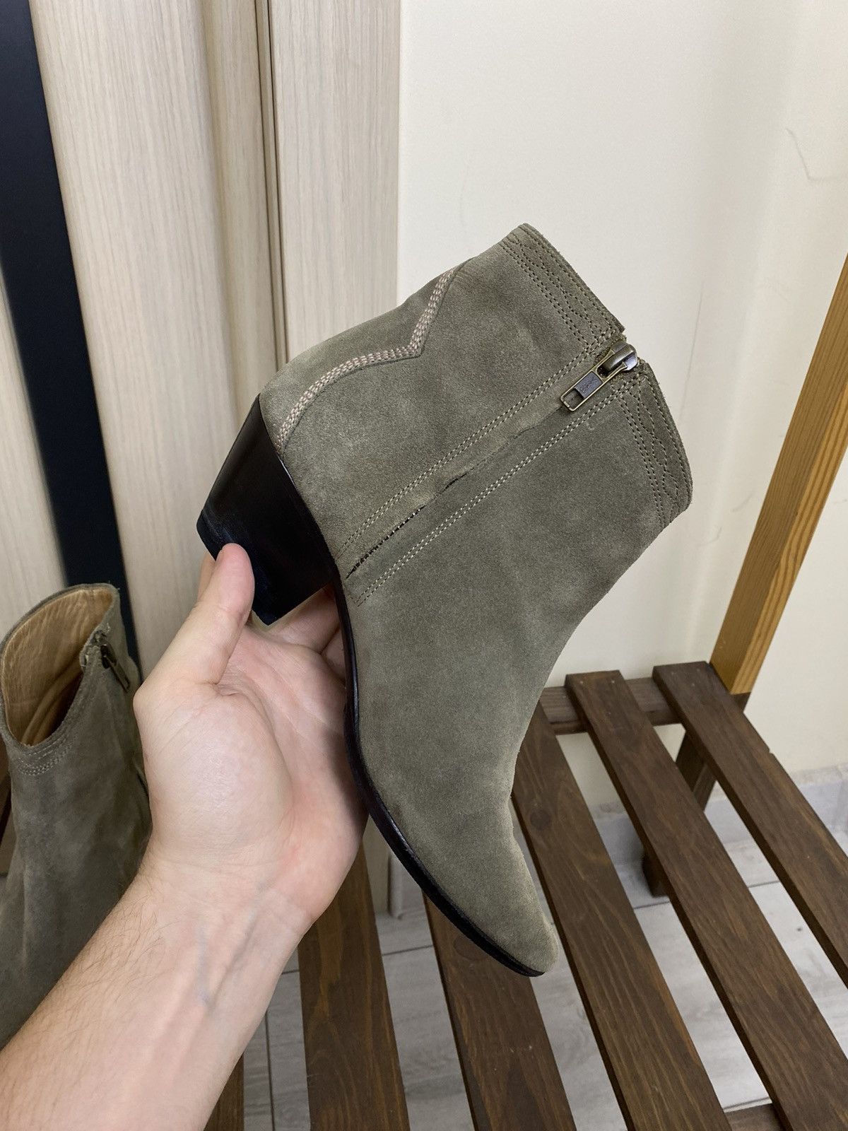 Isabel Marant ISABEL MARANT Dacken Suede Western Embroidered Ankle Boots Size US 8 / IT 38 - 8 Thumbnail