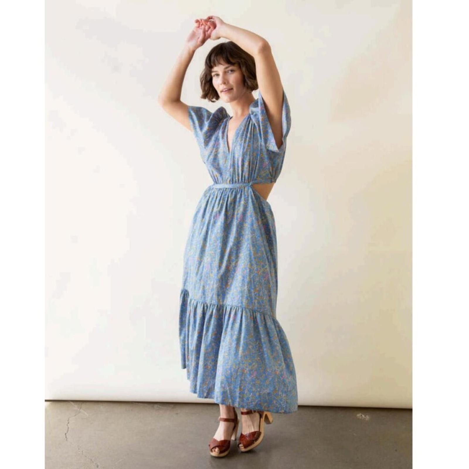 Xirena XíRENA Gabrielle Cutout Dress In Bleu Flora Size XS NWT Size XS / US 0-2 / IT 36-38 - 10 Thumbnail