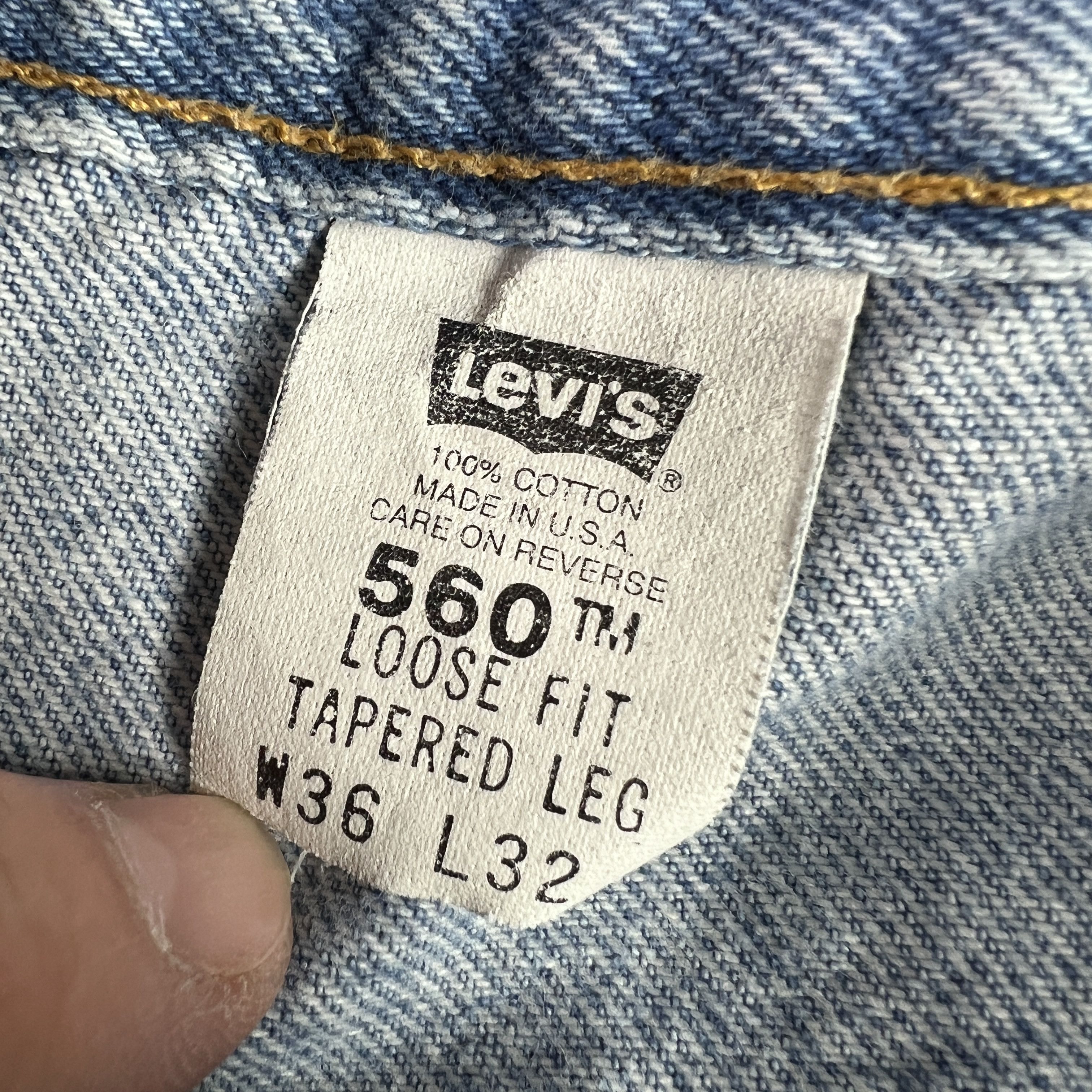 Levi's Y2K Levi's Jeans Short 560 Loose Blue Cut Off Denim Jorts Size US 35 - 8 Thumbnail