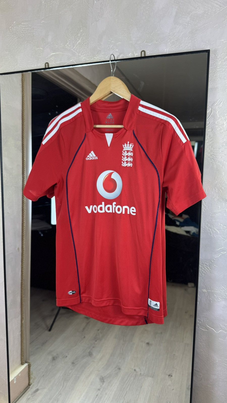 Adidas Adidas England Cricket V-Neck Vodafone Tech Jersey Size US L / EU 52-54 / 3 - 1 Thumbnail