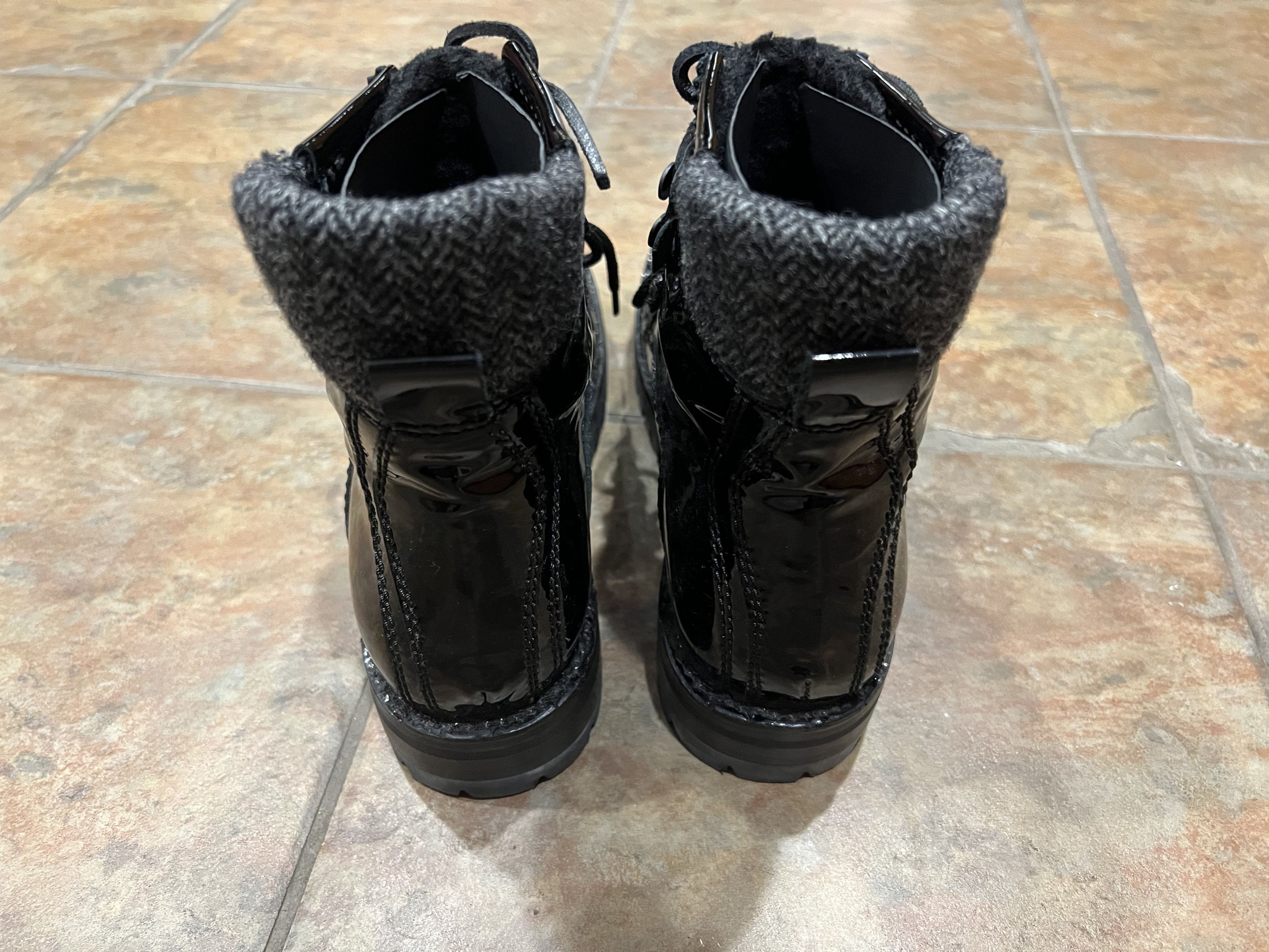 Dsquared2 Dsquared2 Venice Black Patent Leather Ankle Boots Size US 7 / EU 40 - 9 Thumbnail