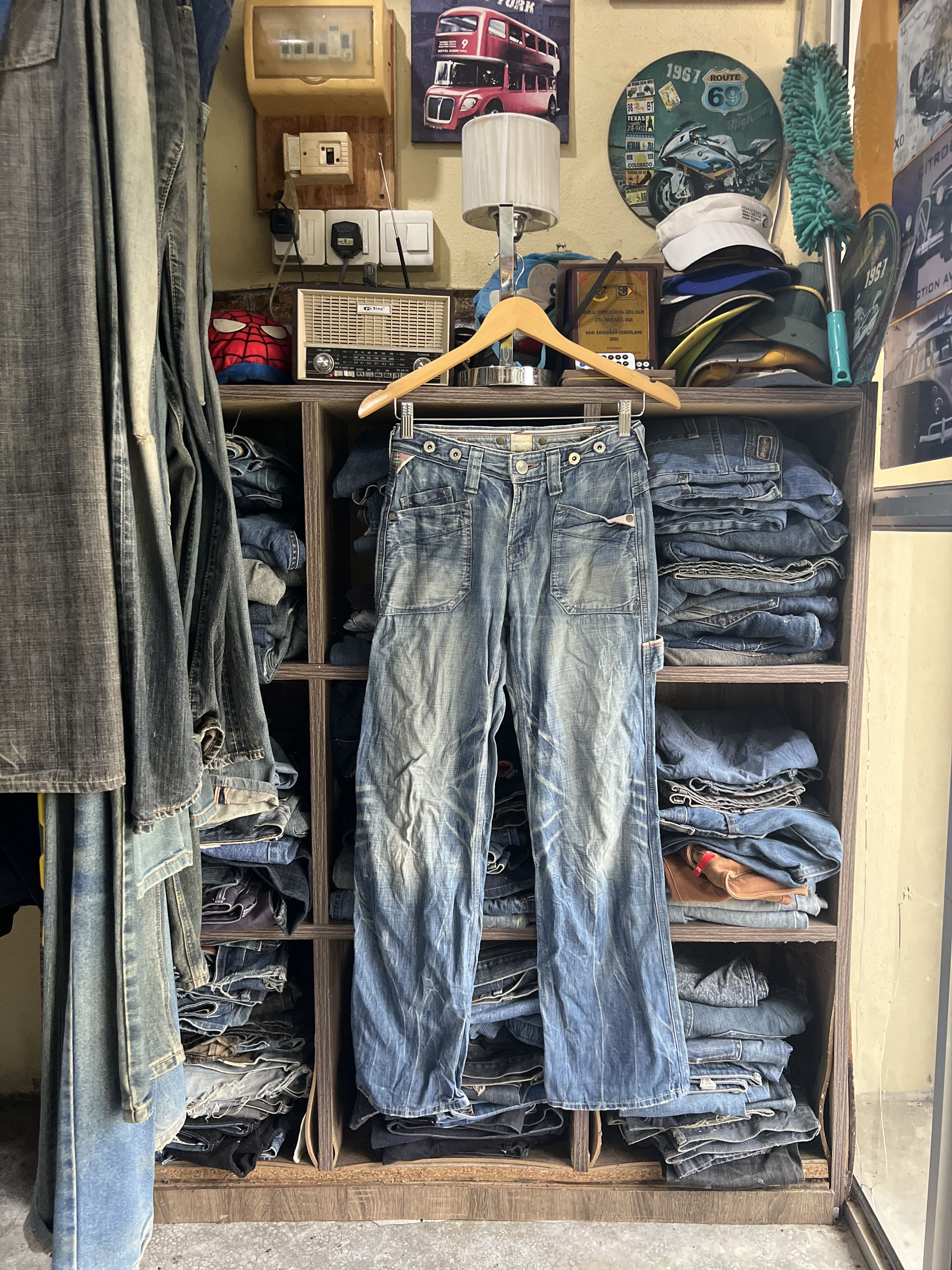 Japanese Brand 🔥Union Made Brappers Lady Vintage Flared Denim Size 27" / US 4 / IT 40 - 18 Thumbnail