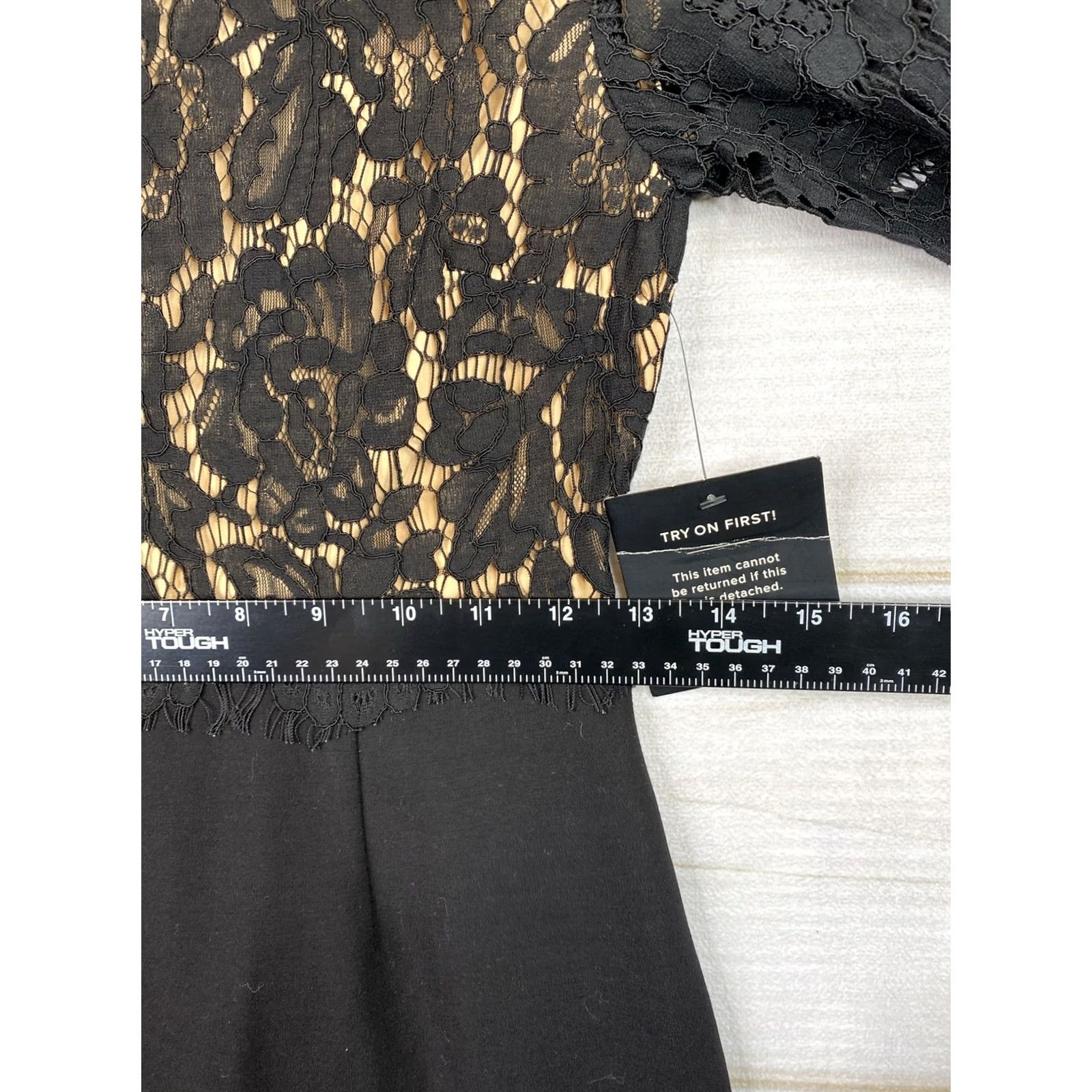 Lulus Lulus Dress Womens S Black Bodycon Long Sleeve Lace Lined Party NWT Size S / US 4 / IT 40 - 5 Thumbnail
