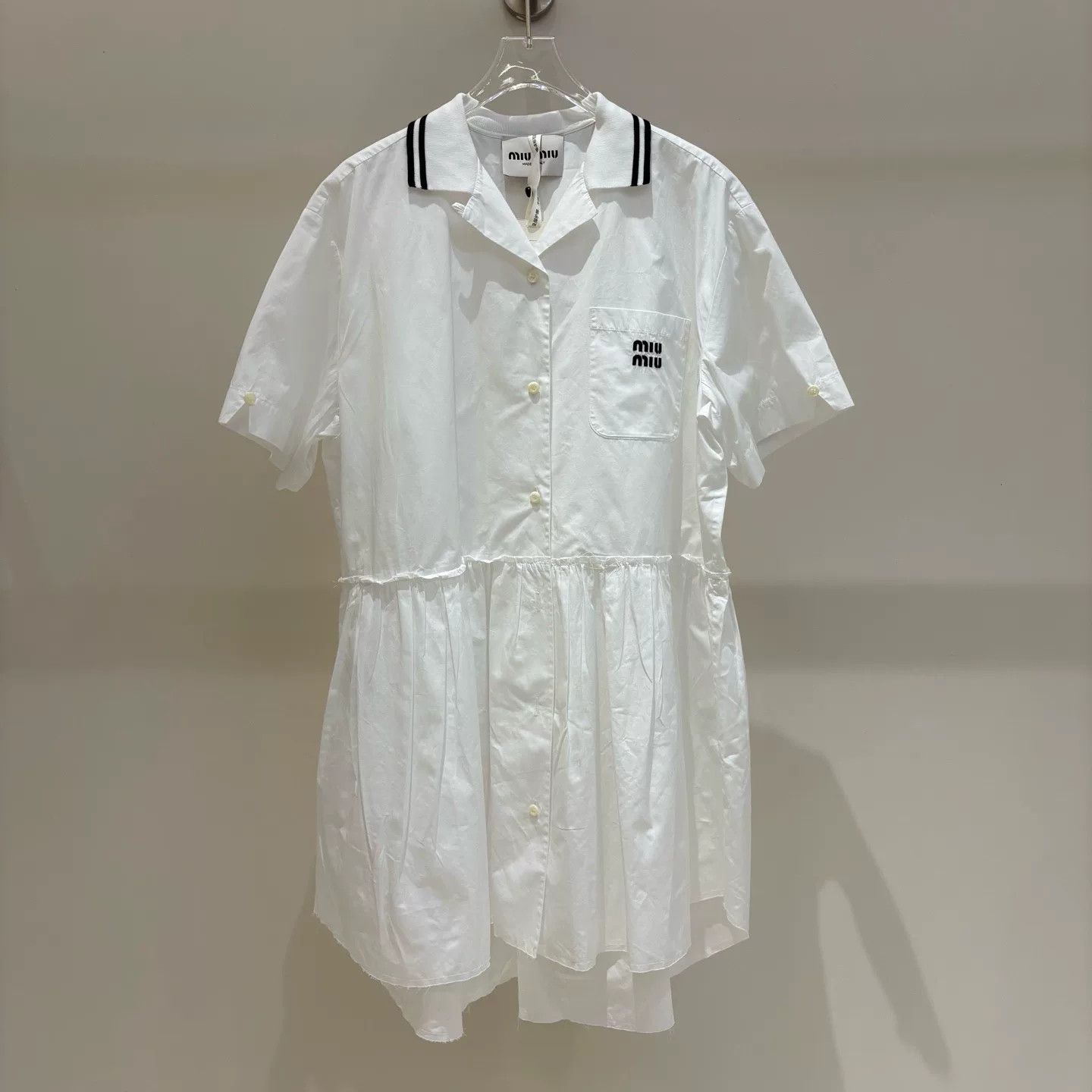 Miu Miu miu miu logo striped short sleeve dress Size US 38 / EU 54 - 1 Thumbnail