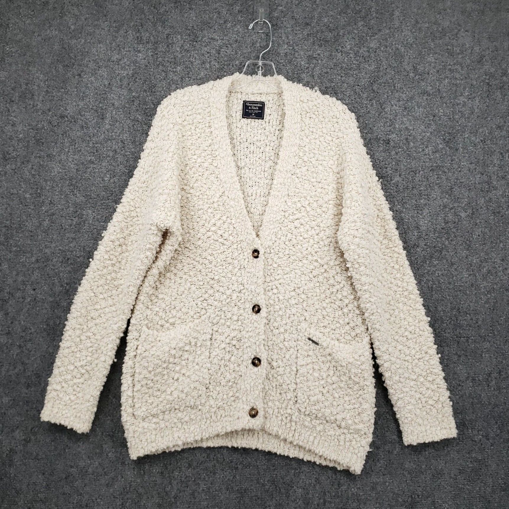 Abercrombie & Fitch Medium Cable Knit Cardigan orders Grandpa Sweater Vintage Tan