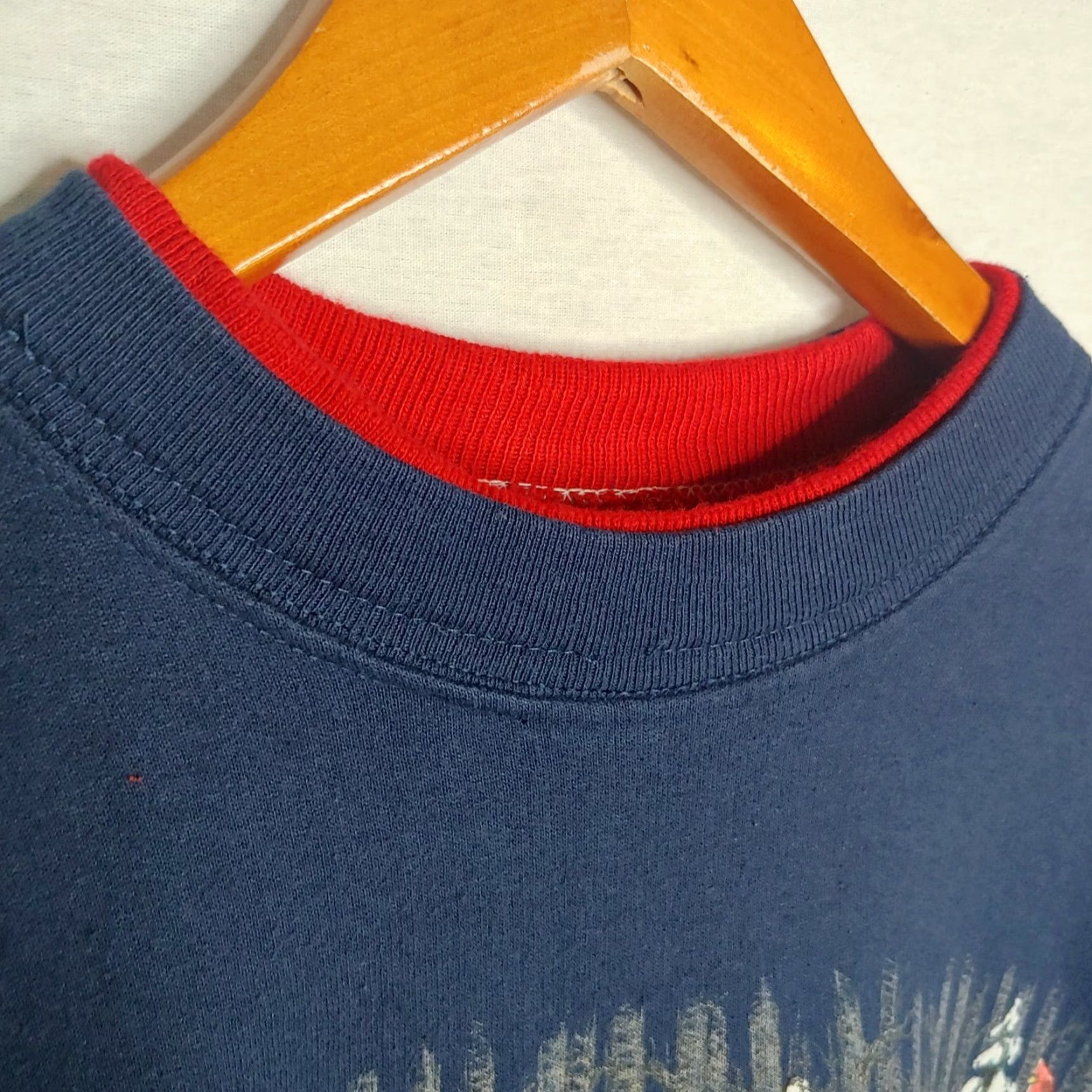 Vintage Vintage Morning Sun Sweatshirt Unisex L Navy Winter Bird Lovers Cardinals Trees Size L / US 10 / IT 46 - 3 Thumbnail